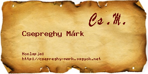 Csepreghy Márk névjegykártya