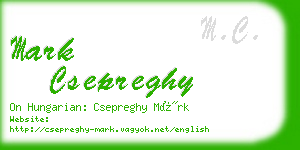 mark csepreghy business card